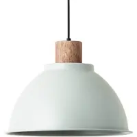 Brilliant Suspension décorative vert clair Erena | avec ampoule adaptée gradable | Ø38cm | hauteur 120cm | 1x E27 max. 60 Watt | métal/bois