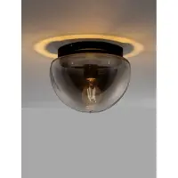 Lyora Plafonnier Ebony verre fumé Ø 24,5cm