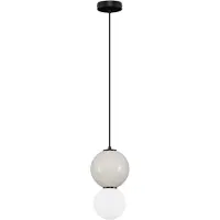 Lyora Suspension Noesis Ø 18cm gris clair avec blanc