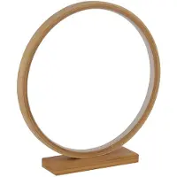 Searchlight Lampe de table ronde Malibu bois