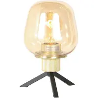 Steinhauer Lampe de table Reflexion Ø 14cm - avec verre ambré