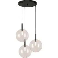 Masterlight Lampe pendante 3L Vide Lido Ball avec un verre transparent de 24 cm Ø