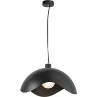 Masterlight Lampe pendante de conception Volta Ø50cm - ondulé - noir