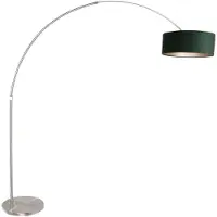 Steinhauer Lampe à arc Sparkled Acier inoxydable avec capot vert velours