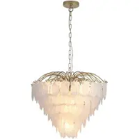 Searchlight Applique murale Feather Or avec verre blanc
