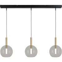 Masterlight Lampe pendante 3L Ø 17cm Lido Ball Or avec verre clair