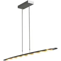 Masterlight Lampe de salle à manger Vigo 2 140cm nickel avec noir