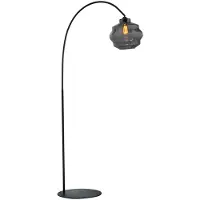 Masterlight Lampe à arc Porto Verre à fumée boule - Ø 30cm