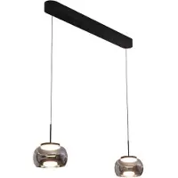 Lyora Suspension de table à manger Bounto avec verre fumé