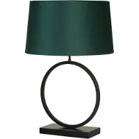 Searchlight Lampe de table Elegant Noir avec capuche émeraude