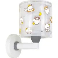 DALBER Applique murale enfant Kawaii Friends Gris lueur dans le noir