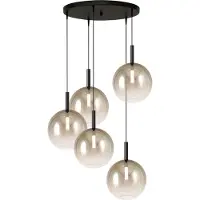Masterlight Lampe pendante 5L vide Lido Ball avec un verre Ø de 24 cm doré qui s’estompe.