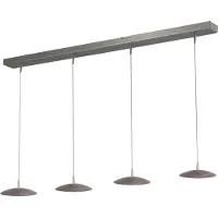 Masterlight Lampe suspendue à 4 lumières Scala 130 cm nickel Ø 20 cm
