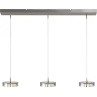 Masterlight Lampe pendante à 3 lampes Imperia 100 cm de nickel