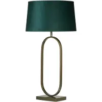 Searchlight Lampe de table Modish bronze avec capuchon émeraude