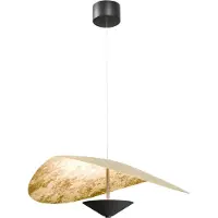 Masterlight Ø Lumière suspendue LED de 60 cm Lente Feuille d’or - avec poulie