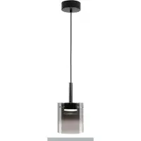 Highlight Suspension Salerno noir avec verre fumé