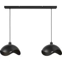 Masterlight Lampe suspendue de bureau Volta 2x Ø40cm - noir