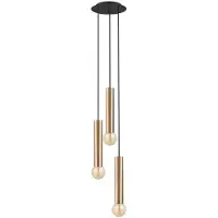 Lyora Lampe suspendue 3 lumières Baton or