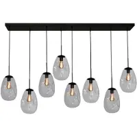 Masterlight Lampe suspendue Lava 8x verre transparent Ø 22,5 cm