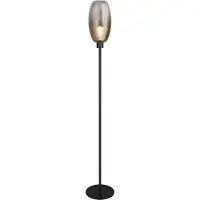 Masterlight Lampe de pied en verre Olive 1x E27 - noir