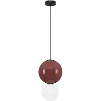 Lyora Suspension Noesis Ø 25cm bordeaux rouge avec blanc
