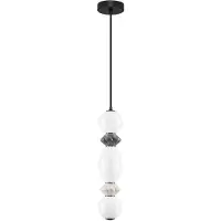 Nova Luce Suspension Pallina gris - blanc