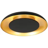 Steinhauer Plafonnier Golden Veil noir Ø 40cm