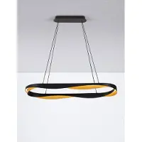 Lyora Suspension Radon Ø 100cm noir avec or