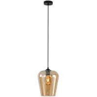 Artdelight Lampe suspendue Tombo ambre Ø 23cm