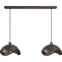 Masterlight Lampe suspendue de bureau Volta 2x Ø40cm - cacao