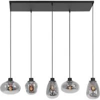 Steinhauer Lampe à suspension en verre fumé Reflexion