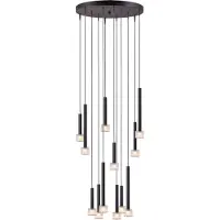 Masterlight Suspension LED Fabro 12 feux - noir