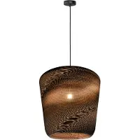 Masterlight Lampe pendante noire Carta Moody Ø abat-jour Think Paper 54cm