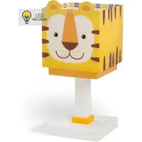 DALBER Lampe de table pour chambre d’enfant Tiger jaune