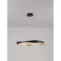 Nova Luce Suspension design Dobi Ø 80cm noir avec or
