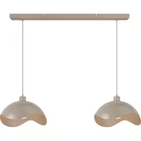 Masterlight Lampe suspendue de bureau Volta 2x Ø40cm - sable