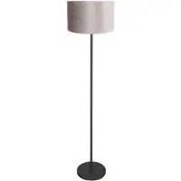 Steinhauer Lampadaire noir Noor avec capot gris
