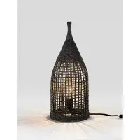 Lyora Lampadaire bohème Naos rotin 54,5H noir