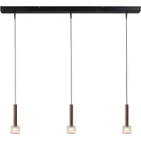 Masterlight Lampe pendante à 3 lampes Fabro LED - Cuivre ancien