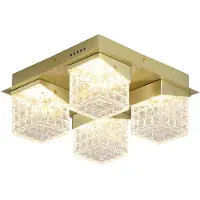 Searchlight Plafonnier design Cuboid Or 4 lumières