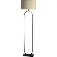 Searchlight Lampadaire Modish Noir avec abat-jour taupe