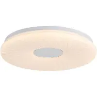 Searchlight Plafonnier Halolux Chrome et blanc