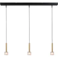 Masterlight Lampe pendante à 3 lampes Fabro LED - Or mat