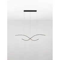Lyora Lampe suspendue curl Brio noir