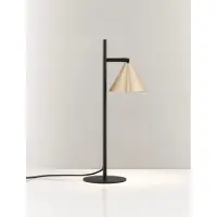 Lyora Lampe de table Conico noir avec or