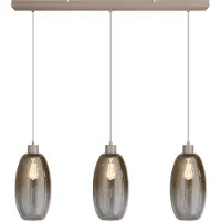 Masterlight Lampe suspendue en verre Olive 3x Ø 18,5cm - sable
