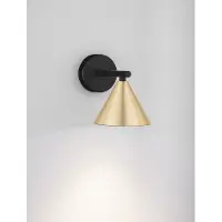 Lyora Applique murale Conico Single noir avec or