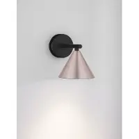 Lyora Applique murale Conico Single noir avec brun café