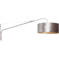 Steinhauer Applique Elegant Classy 50 cm en acier inoxydable avec abat-jour en velours taupe